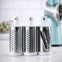 Ver imagem 2 de Cortador Ralador Legumes Verduras Processador Moedor Frios Queijos 3 Laminas Fatiador Picador Manual