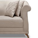 Ver imagem 7 de Sofa 2 Lugares Retro Polo 180cm com Almofada Linho Areia Ezz