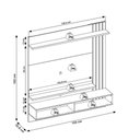 Ver imagem 4 de Painel para TV 65 pol com Bancada Suspensa 150cm Will C04 Off White Matte Freijó - Lyam Decor