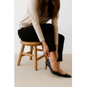 Ver imagem 6 de Kit 2 Banquinhos Torneados em Madeira Maciça Natural Acetinado