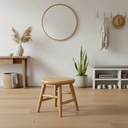 Ver imagem 2 de Kit 2 Banquinhos Torneados em Madeira Maciça Natural Acetinado