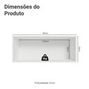 Ver imagem 2 de Armário Aéreo 1 Porta Basculante Branco/azul Vik Madesa