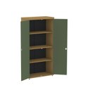 Ver imagem 5 de Armario Alto 02 Portas PIVOTANTE79,2cm x 161,1cm Marrom/Salvia/Samba