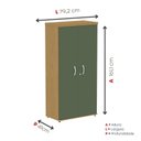 Ver imagem 4 de Armario Alto 02 Portas PIVOTANTE79,2cm x 161,1cm Marrom/Salvia/Samba