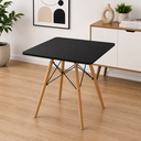 Ver imagem 1 de Mesa Jantar Quadrada Eiffel 80cm Preto MDF Charles Eames