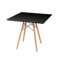 Ver imagem 4 de Mesa Jantar Quadrada Eiffel 80cm Preto MDF Charles Eames
