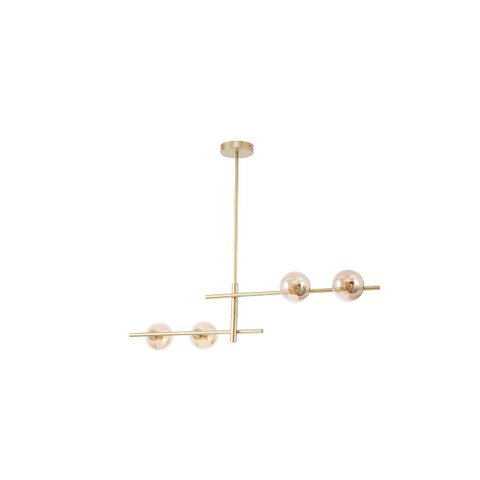 Pendente Dourado com Globos Âmbar 105cm 4g9 14599-pl