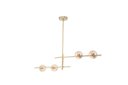 Ver imagem 1 de Pendente Dourado com Globos Âmbar 105cm 4g9 14599-pl