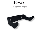 Ver mais imagens de Kit 6 Suportes Embutidos Porta Garrafa de Vinho Adega Vertical Fixação de Parede Aço Robusto Preto