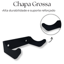 Ver imagem 6 de Kit 6 Suportes Embutidos Porta Garrafa de Vinho Adega Vertical Fixação de Parede Aço Robusto Preto