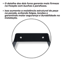 Ver imagem 2 de Kit 6 Suportes Embutidos Porta Garrafa de Vinho Adega Vertical Fixação de Parede Aço Robusto Preto