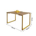 Ver imagem 3 de Mesa de Jantar Steel Estilo Industrial Pés de Aço 120x80cm Dourado/fendi