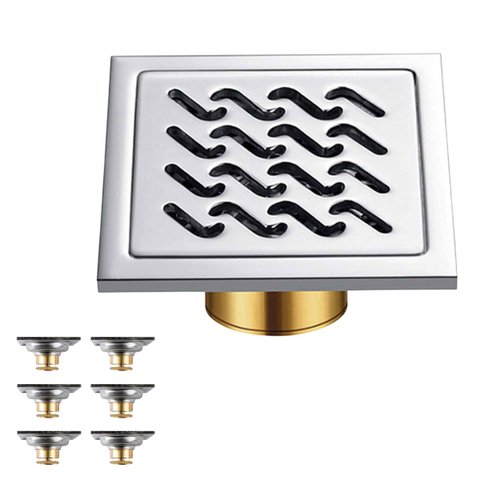 Ralo Inox 10x10 Kit 6 Uni Jardim Quintal Banheiro Lavabo Anti Odor Anti Inseto Duravel Resistente Se