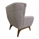 Ver imagem 5 de 02 Poltronas Decorativas em Linho Mesclado com Base de Madeira Maciça Canopus Harmônica Móveis