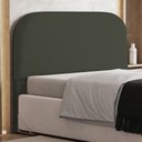 Ver imagem 2 de Cabeceira Cama Box Casal 140cm Orgânica Lanna W01 Linho Verde Musgo - Lyam Decor