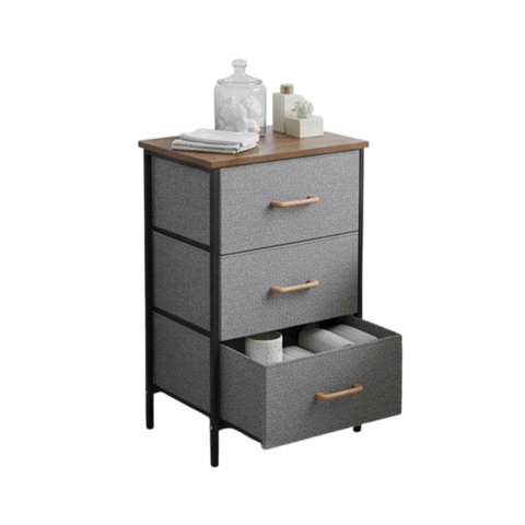 Comoda Organizador Armario 3 Gavetas Porta Objetos Roupa Livro Sapato Quarto Sala Casa Closet Banhei