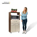 Ver imagem 6 de Armário de Cozinha Multiuso Luna 60cm com 02 Portas e Nicho Integrado Savana Off White - Abmaza