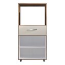 Ver imagem 1 de Armário de Cozinha Multiuso Luna 60cm com 02 Portas e Nicho Integrado Savana Off White - Abmaza
