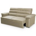 Ver mais imagens de Sofá Retrátil Reclinável 2 Lugares com Molas 1,50m Quantum Suede Velut Bege - King House