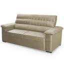 Ver imagem 4 de Sofá Retrátil Reclinável 2 Lugares com Molas 1,50m Quantum Suede Velut Bege - King House