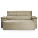 Ver imagem 5 de Sofá Retrátil Reclinável 2 Lugares com Molas 1,50m Quantum Suede Velut Bege - King House