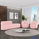 Ver imagem 2 de Sofá 4 Lugares Orgânico 220cm Morgan e 2 Poltronas Lua Suede Rosa Bebê D03 - D'Rossi