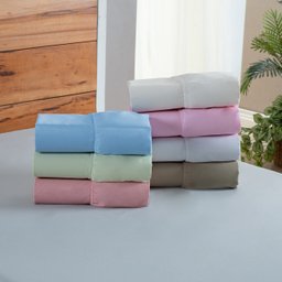 Lençol Infantil Solteiro 200 Fios com Elástico Avulso 100% Algodão:branco - 2