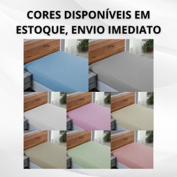 Lençol Infantil Solteiro 200 Fios com Elástico Avulso 100% Algodão:branco - 7