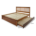 Ver imagem 4 de Conjunto Cama Queen com Cama Auxiliar em Madeira Maciça Mv Mel