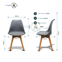 Ver imagem 6 de Cadeira para Sala Mesa de Jantar Cozinha Estofada Saarinen Cinza