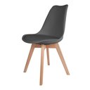 Ver imagem 1 de Cadeira para Sala Mesa de Jantar Cozinha Estofada Saarinen Cinza