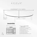 Ver imagem 5 de Mesa de Centro Oval Orgânico em MDF Pés Madeira Maciça Laminada 100x45cm Canada