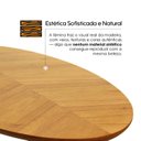 Ver imagem 7 de Mesa de Centro Oval Orgânico Pés Madeira Maciça Laminada 100% MDF 100x45cm Canada Marrom