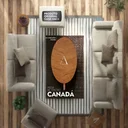 Ver imagem 7 de Mesa de Centro Oval Orgânico Pés Madeira Maciça Laminada 100% MDF 100x45cm Canada Marrom
