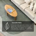 Ver imagem 6 de Mesa de Centro Oval Orgânico Pés Madeira Maciça Laminada 100% MDF 100x45cm Canada Marrom