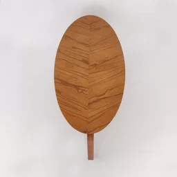 Mesa de Centro Oval Orgânico em MDF Pés Madeira Maciça Laminada 100x45cm Canada - 8