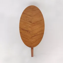 Mesa de Centro Oval Orgânico em MDF Pés Madeira Maciça Laminada 100x45cm Canada Marrom - 8 Mesa de Centro Oval Orgânico em MDF Pés Madeira Maciça Laminada 100x45cm Canada Marrom - 8