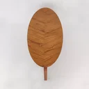 Ver mais imagens de Mesa de Centro Oval Orgânico Pés Madeira Maciça Laminada 100% MDF 100x45cm Canada Marrom