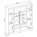 Ver imagem 4 de Guarda Roupa Casal 4 Portas 2 Com Espelho 90cm 4 Gavetas Bilbão D02 Amendola/Off White - Mpozenato
