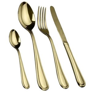 Faqueiro Pearl champanhe 24 peças em aço inox Fracalanza