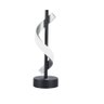 Luminária de Mesa Abajur Espiral Preto e Prata 37cm Led 10w 4000k Bivolt Paris Luz - 1