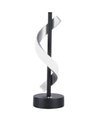 Ver imagem 1 de Luminária de Mesa Abajur Espiral Preto e Prata 37cm Led 10w 4000k Bivolt Paris Luz