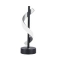 Ver imagem 1 de Luminária de Mesa Abajur Espiral Preto e Prata 37cm Led 10w 4000k Bivolt Paris Luz