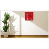 Relógio de Parede MDF Vermelho Números Espelhados Preto - 2