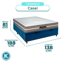 Ver imagem 3 de Cama Box Bau Blindado Casal + Colchão Molas Ensacadas Legriff Sankonfort