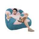 Ver imagem 2 de Poltrona Paloma Escritório Sala Pé Plástico Suede Azul Turquesa e Suede Rosa Bebê - Dominic Decor