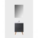 Ver imagem 7 de Gabinete para Banheiro com Cuba e Espelho 60cm Retro Mdf Grafite Milano - On Móveis