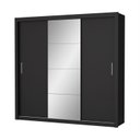 Ver imagem 4 de Guarda Roupa Casal com Espelho 3 Portas 4 Gavetas Max Plus Espresso Móveis Preto