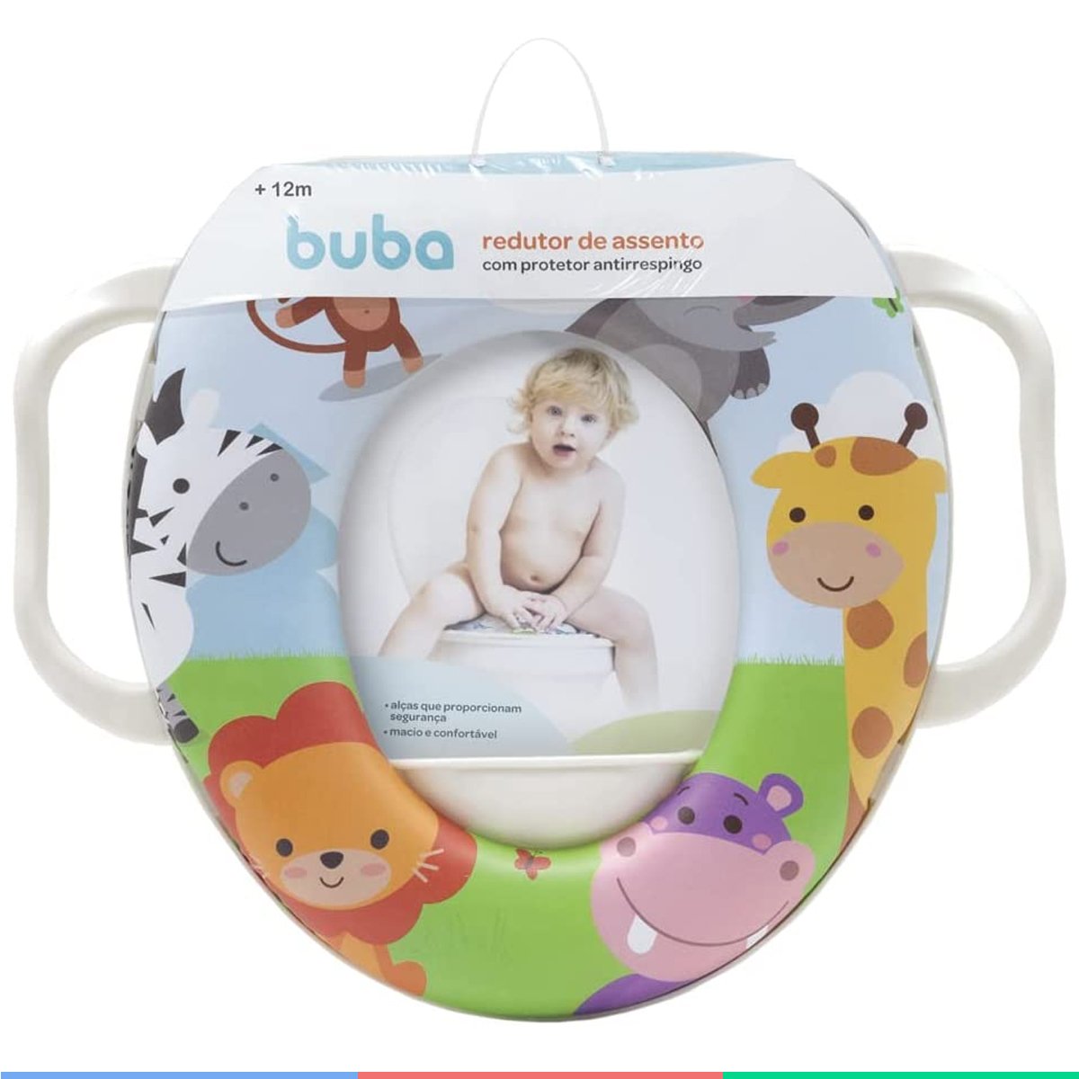 Assento Redutor Infantil Com Alça de Apoio Para Vaso Sanitário +12 ...