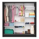 Ver imagem 2 de Guarda Roupa Casal 3 Portas com Espelho Porto Plus Espresso Móveis